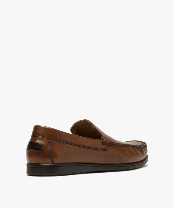 Mocassins homme unis en cuir – Pierre Cardin vue4 - PIERRE CARDIN DIFFUSION - GEMO