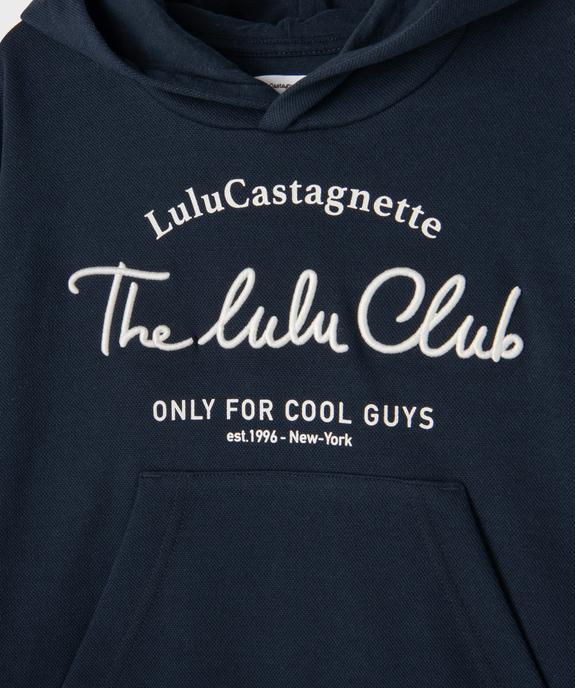 Sweat à capuche en maille piquée garçon - LuluCastagnette vue2 - LULUCASTAGNETTE - GEMO