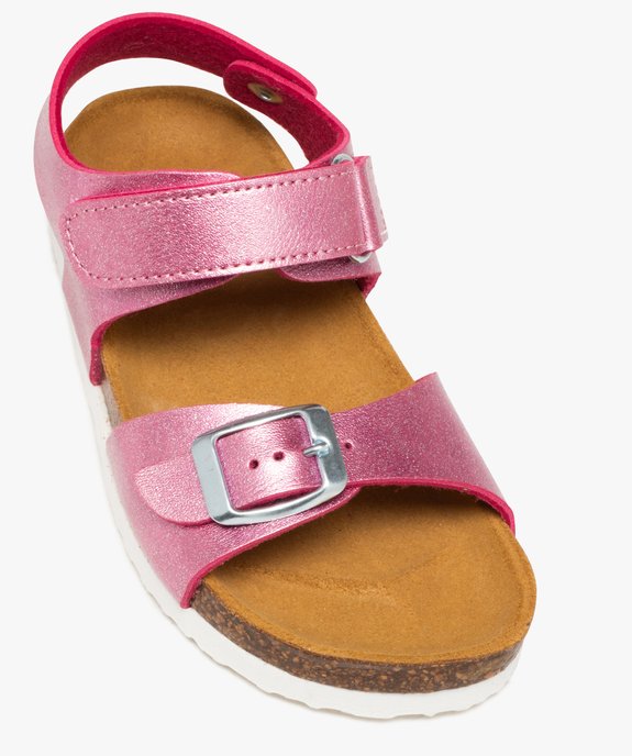 Sandales fille avec brides brillantes à boucle et scratch vue5 - LOVELY WINGS - GEMO
