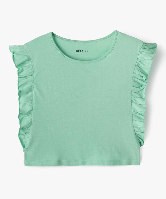 Tee-shirt avec volants sur les côtés fille vue1 - GEMO 4G FILLE - GEMO