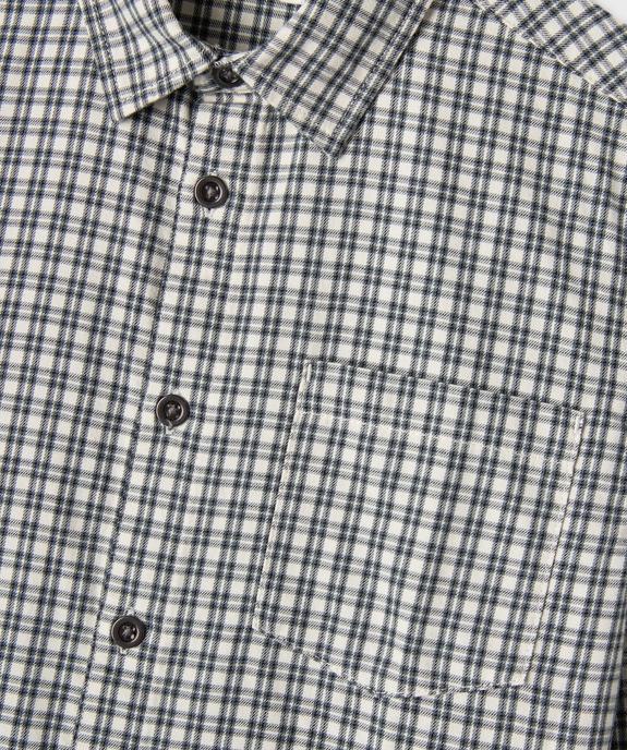 Chemise à carreaux en coton garçon vue3 - GEMO (JUNIOR) - GEMO