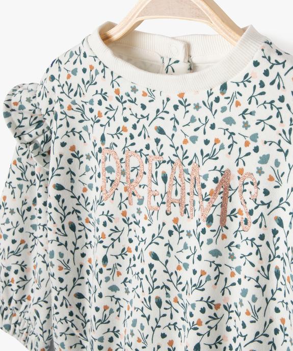 Ensemble 2 pièces sweat et pantalon en molleton bébé fille vue2 - GEMO(BEBE DEBT) - GEMO