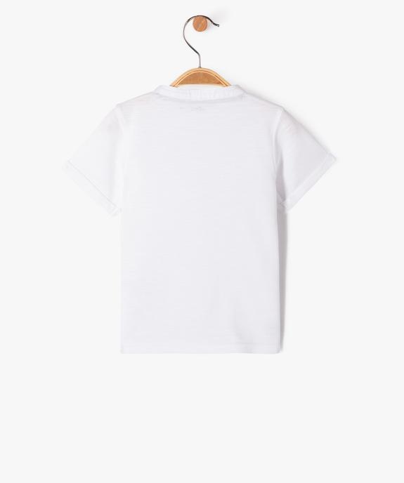 Tee-shirt à manches courtes col tunisien bébé garçon vue3 - GEMO(BEBE DEBT) - GEMO