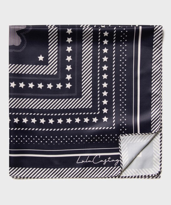 Foulard en satin à motifs étoiles femme - LuluCastagnette vue3 - LULU CASTAGNETT - GEMO