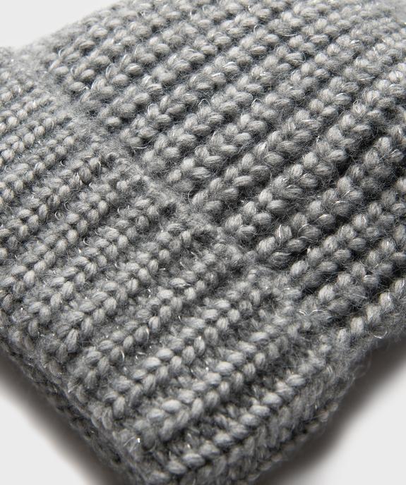 Bonnet en grosse maille côtelée pailletée femme vue2 - GEMO (ACCESS) - GEMO