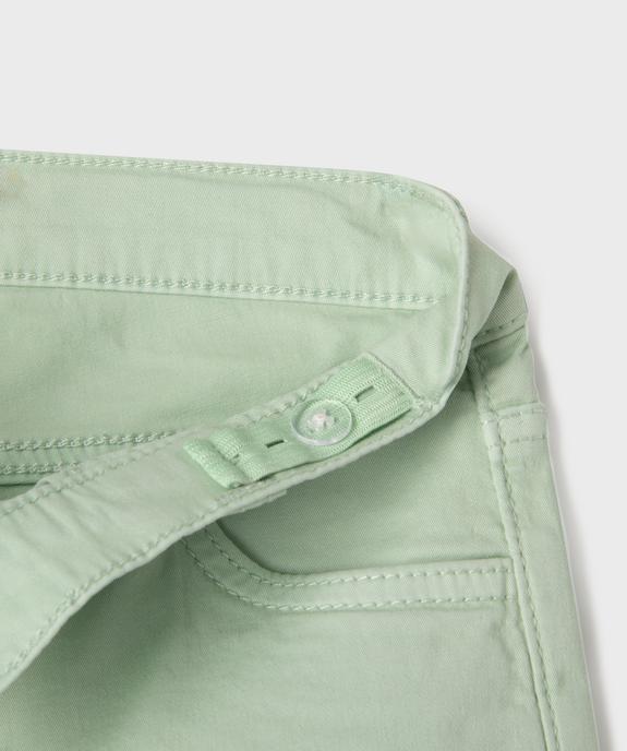 Short en coton stretch avec revers fille vue2 - GEMO (JUNIOR) - GEMO