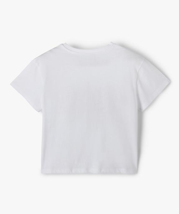 Tee-shirt fille avec motif sur l’avant vue3 - GEMO 4G FILLE - GEMO