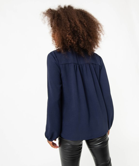 Chemise unie à manches longues femme vue3 - GEMO(FEMME PAP) - GEMO