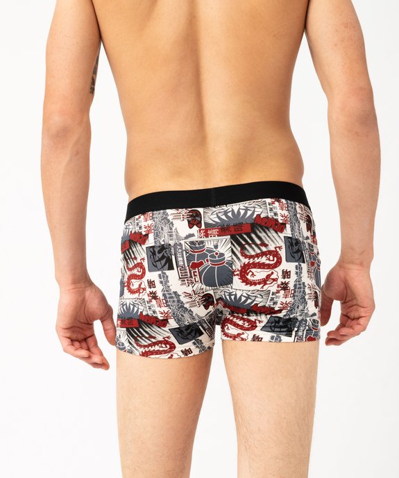 Boxer en coton stretch à motifs homme (lot de 2) vue3 - GEMO 4G HOMME - GEMO