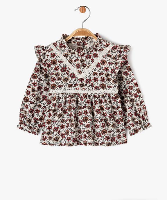 Blouse à manches longues à motifs fleuris bébé fille - LuluCastagnette vue1 - LULUCASTAGNETTE - GEMO