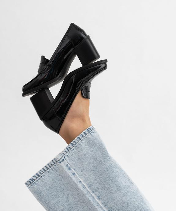 Mocassins vernis à talon femme vue1 - FOLLOW ME - GEMO