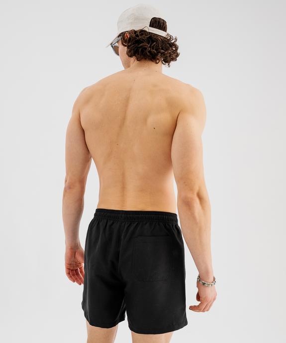 Short de bain uni à taille élastiquée homme vue3 - GEMO 4G HOMME - GEMO