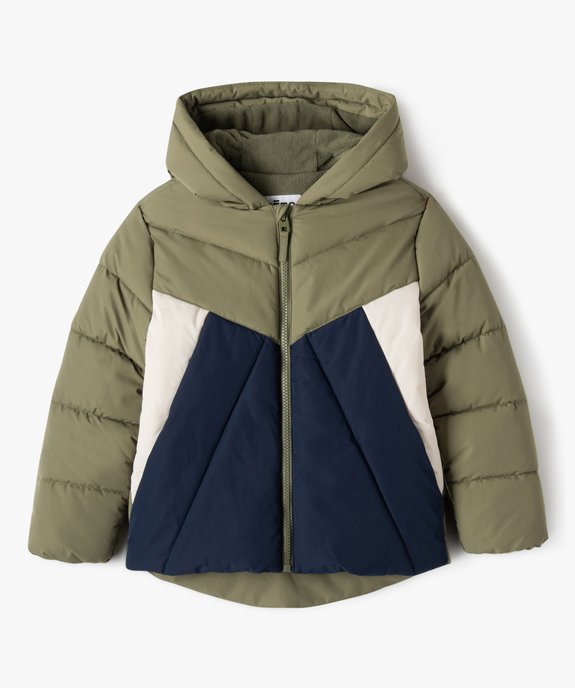 Blouson matelassé à capuche avec doublure polaire garçon vue1 - GEMO 4G GARCON - GEMO