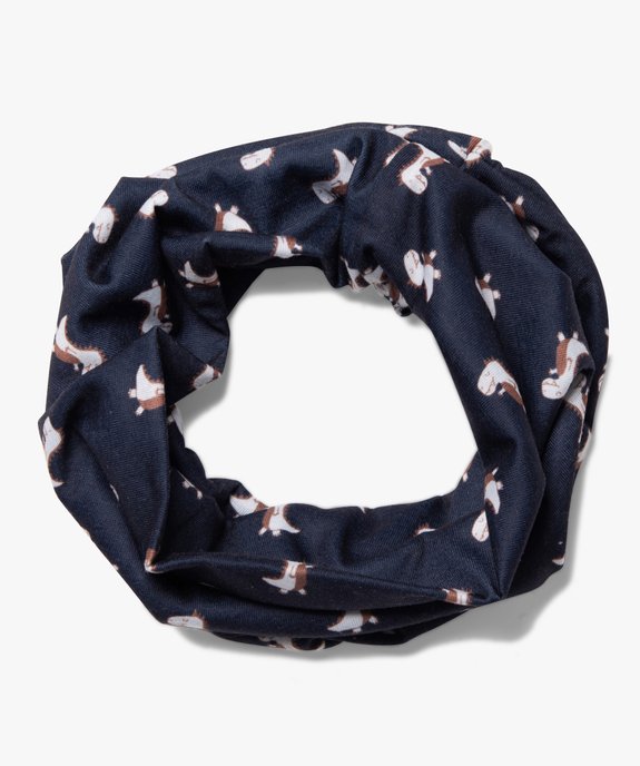 Snood bébé garçon en jersey imprimé dinosaure vue1 - GEMO 4G BEBE - GEMO