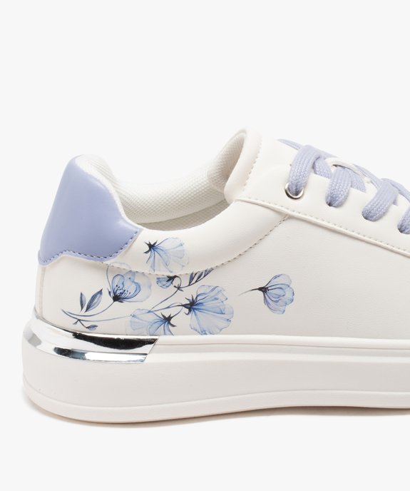 Baskets femme à semelle compensée détail fleuri vue7 - GEMO (SPORTSWR) - GEMO
