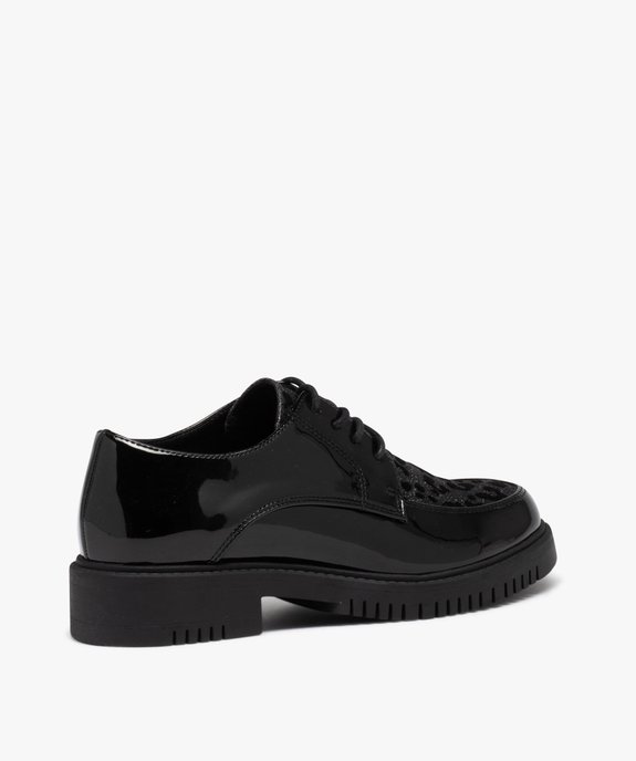 Derby verni avec dessus pailleté femme vue4 - GEMO (CASUAL) - GEMO
