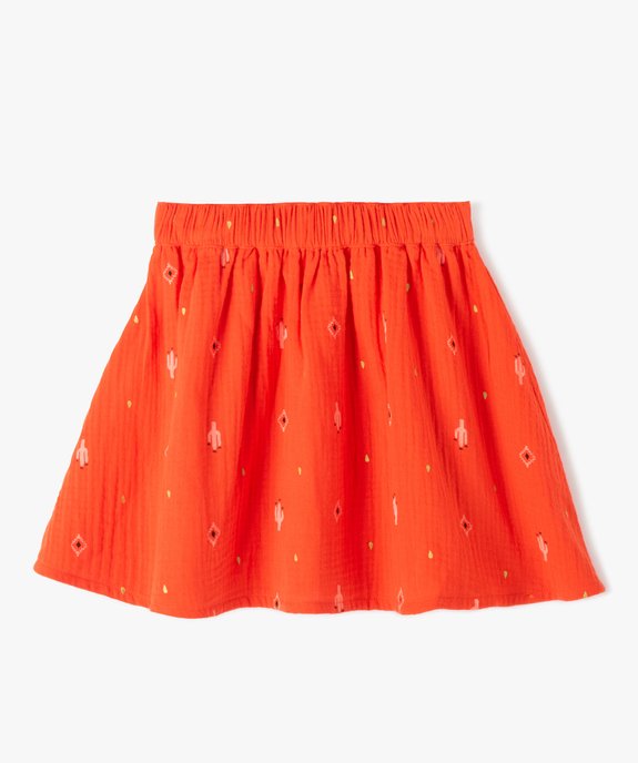 Jupe fille en double gaze de coton à motifs aztèques  vue4 - GEMO (ENFANT) - GEMO
