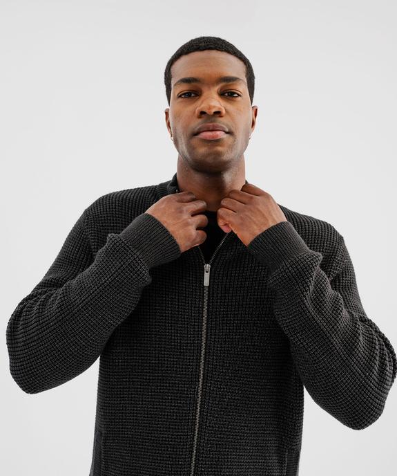 Gilet zippé avec col montant homme vue2 - GEMO (HOMME) - GEMO