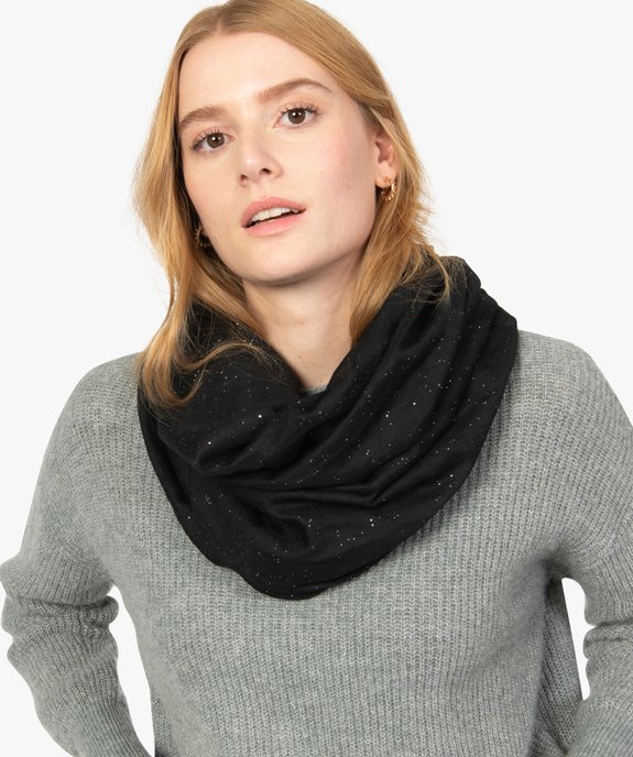 Foulard femme snood pailleté en polyester recyclé vue4 - GEMO 4G FEMME - GEMO