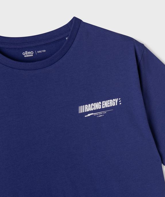 Tee-shirt manches courtes oversize avec motif Formule 1 garçon vue2 - GEMO 4G GARCON - GEMO