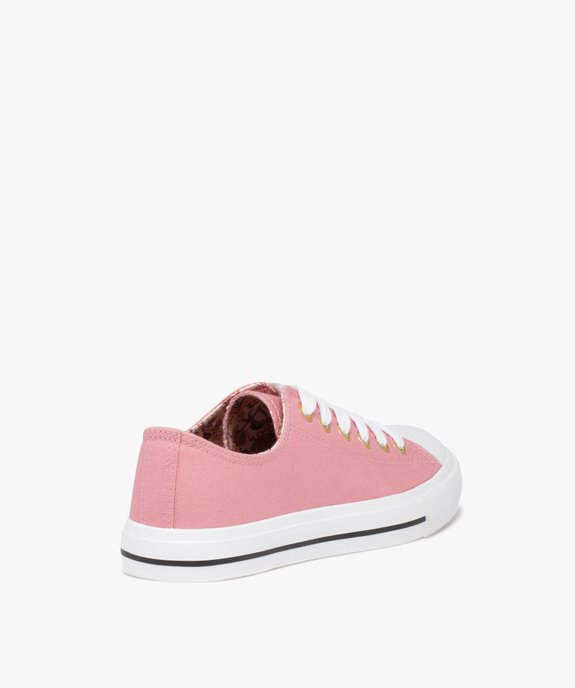 Baskets femme en toile unie et bout renforcé vue4 - GEMO 4G FEMME - GEMO