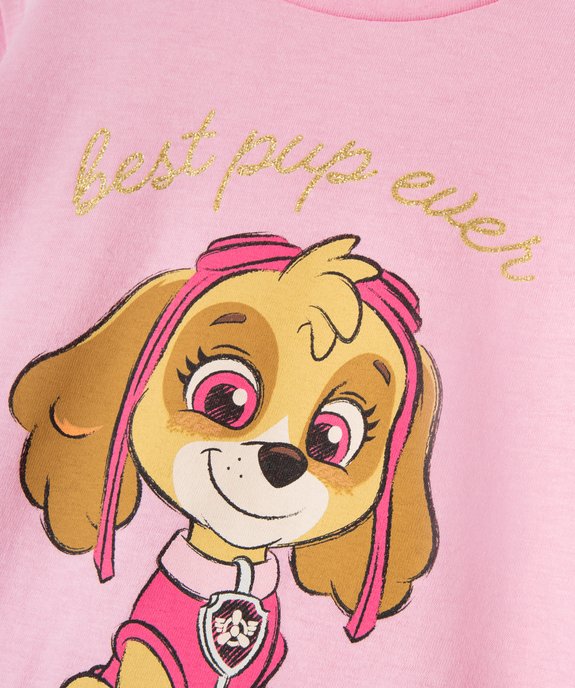 Tee-shirt fille avec motif et inscription pailletée - Pat Patrouille vue2 - PAT PATROUILLE - GEMO