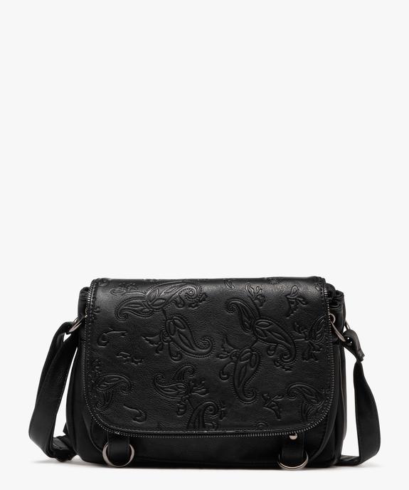 Sac besace avec rabat à motifs fleuris porté croisé femme vue1 - GEMO (ACCESS) - GEMO