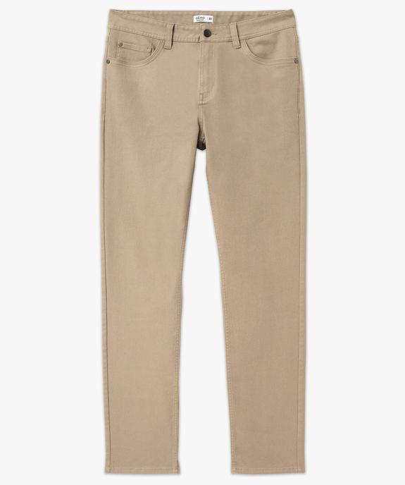 Pantalon en coton coupe Slim homme vue4 - GEMO 4G HOMME - GEMO