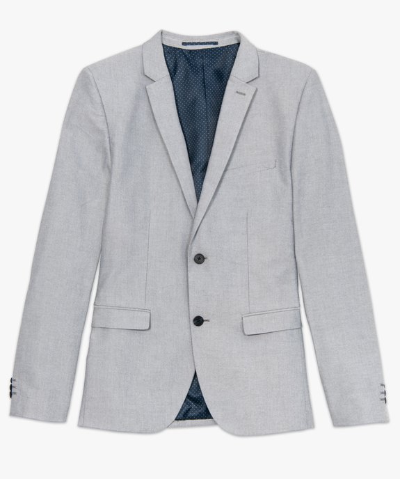 Veste de costume homme avec coudières contrastantes vue4 - GEMO (HOMME) - GEMO
