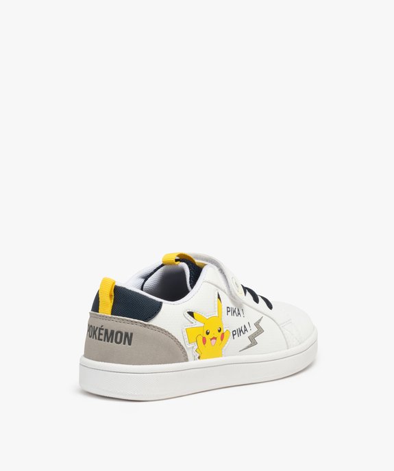 Tennis garçon à lacets et scratch Pikachu - Pokemon vue4 - POKEMON - GEMO