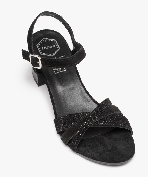 Sandales femme à talon dessus cuir retourné - Tanéo vue5 - TANEO - GEMO