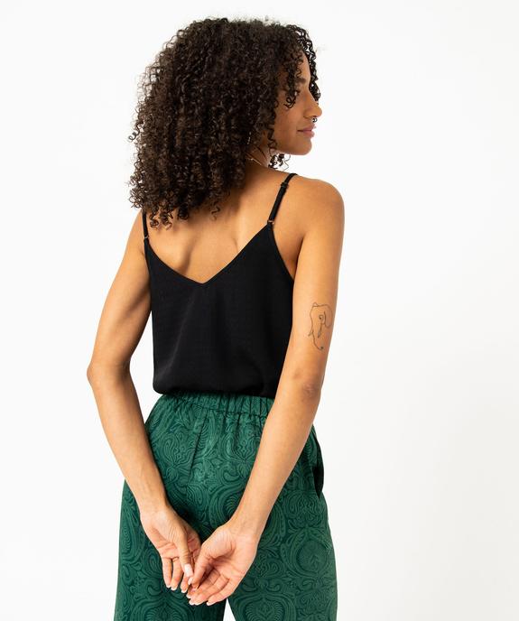 Blouse à bretelles en viscose unie et texturée femme vue3 - GEMO 4G FEMME - GEMO
