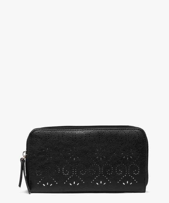 Portefeuille femme zippé avec motif ajouré vue1 - GEMO (ACCESS) - GEMO