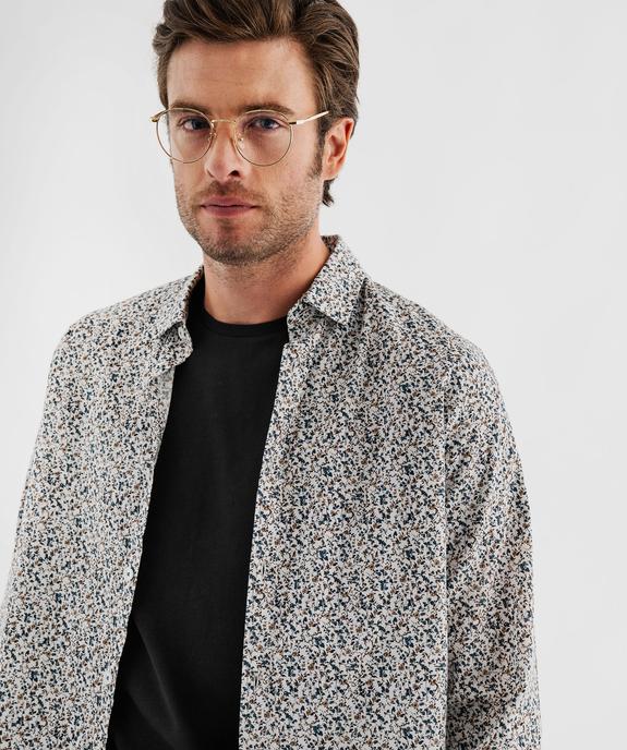 Chemise à motifs fleuris coupe regular homme vue2 - GEMO (HOMME) - GEMO