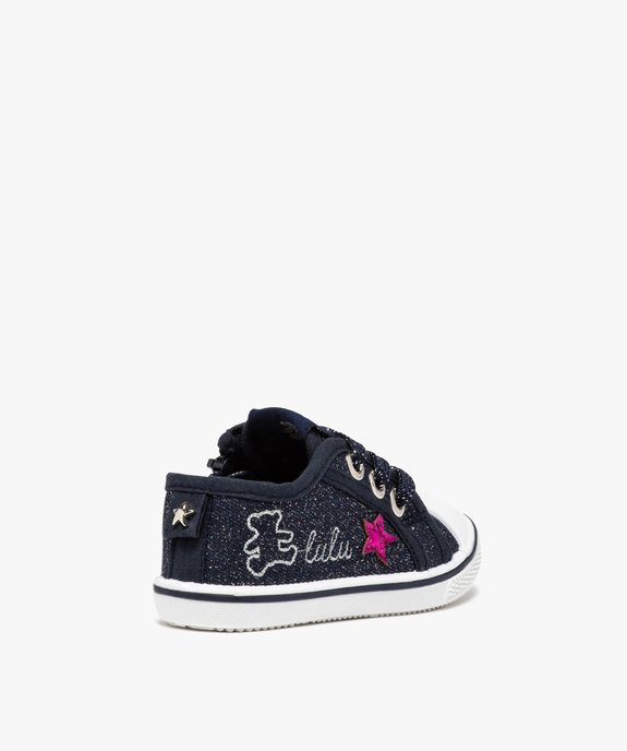 Tennis bébé fille zippées en toile brillante -  Lulu Castagnette vue4 - LULU CASTAGNETT - GEMO