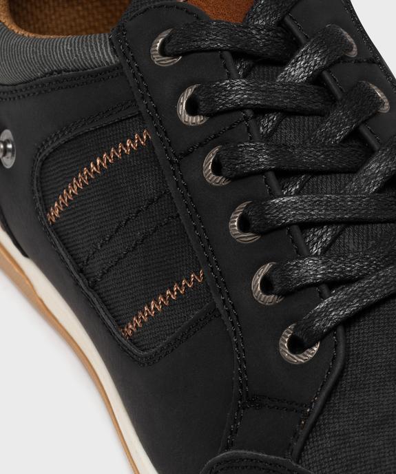 Baskets de ville avec surpiqûres homme - Urban Steps vue6 - URBAN STEPS - GEMO