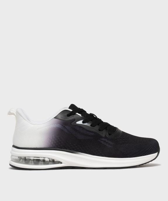 Baskets en toile bicolores avec semelle à bulle d’air homme - 5 Miles vue2 - 5 MILES - GEMO