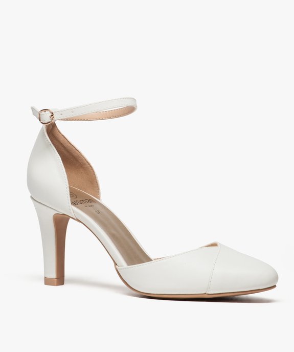 Escarpins femme à talon avec bride autour de la cheville vue2 - GEMO(URBAIN) - GEMO