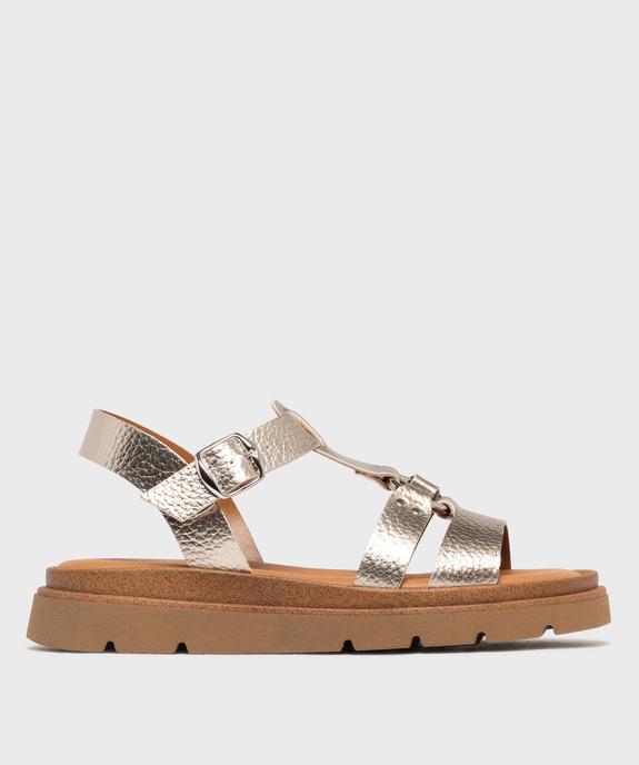 Sandales spartiates à épaisse semelle crantée femme - 5 Miles vue1 - 5 MILES - GEMO