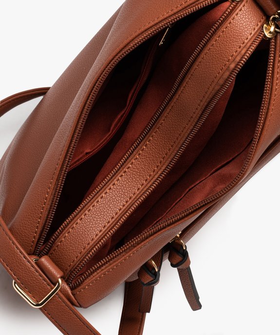 Sac besace souple à multiples poches zippées femme vue3 - GEMO (ACCESS) - GEMO
