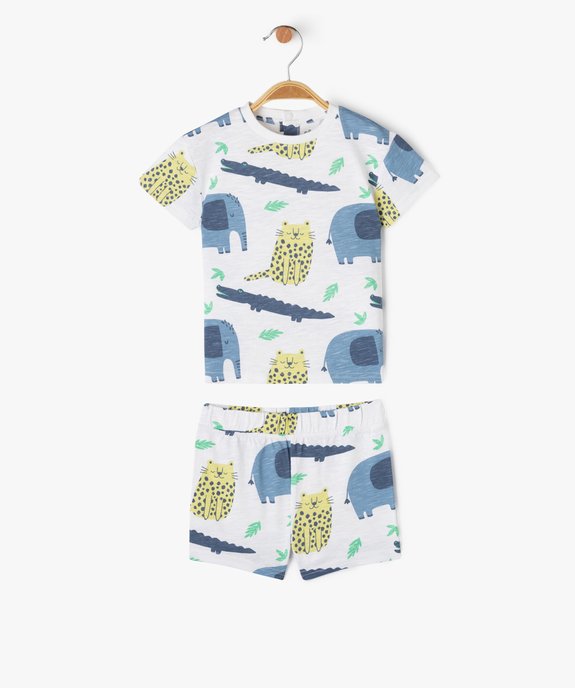 Ensemble short + tee-shirt manches courtes imprimés bébé garçon vue1 - GEMO(BEBE DEBT) - GEMO