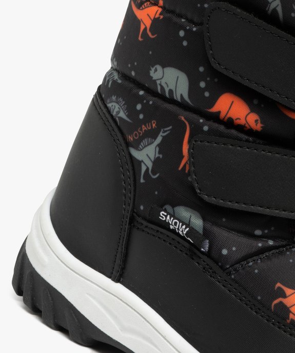 Après-skis garçon avec double scratch et semelle crantée motif dinosaure vue6 - ATHLETIC - GEMO