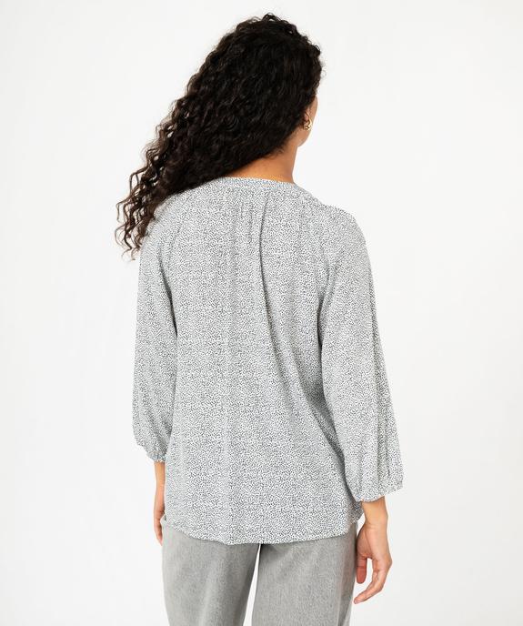 Blouse fluide imprimée à manches 3/4 femme vue3 - GEMO 4G FEMME - GEMO