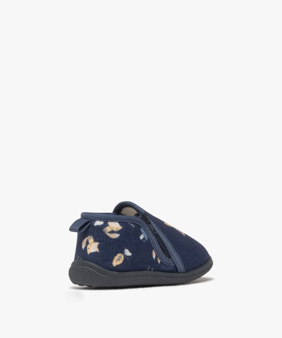 Chaussons bébé garçon bottillons à zip petit renard vue4 - GEMO 4G BEBE - GEMO