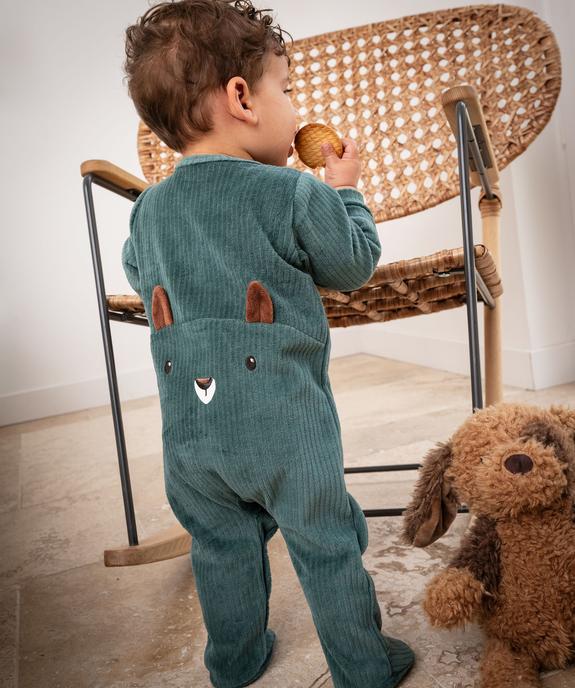 Pyjama dors-bien en velours côtes plates bébé vue6 - GEMO 4G BEBE - GEMO