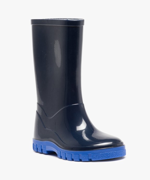Bottes de pluie garçon à semelle crantée contrastante vue2 - GEMO (ENFANT) - GEMO