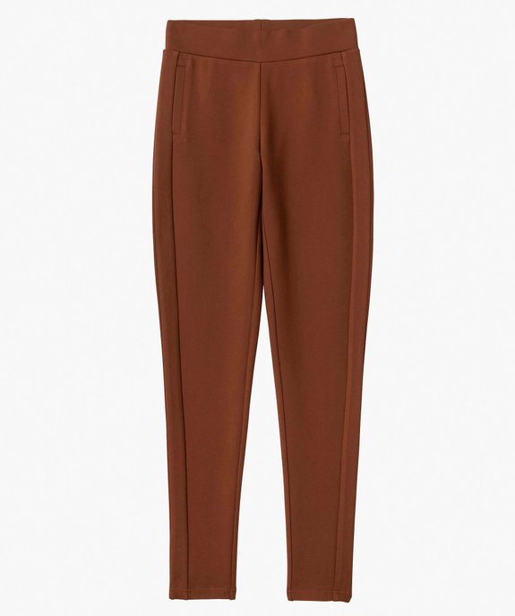 Leggings femme en maille épaisse avec surpiqûre fantaisie vue4 - GEMO(FEMME PAP) - GEMO