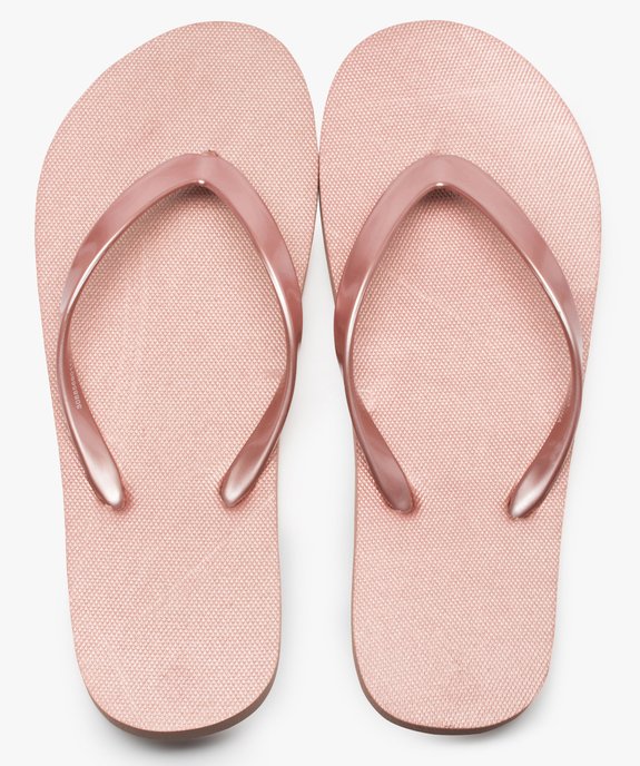 Tongs femme unies avec semelle intérieure antidérapante vue1 - GEMO (PLAGE) - GEMO