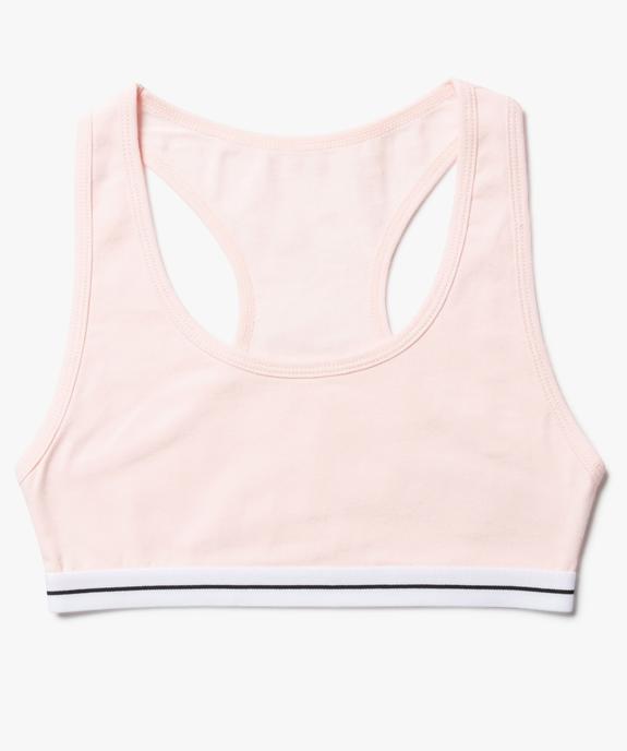 Brassière avec dos nageur fille vue1 - GEMO 4G FILLE - GEMO