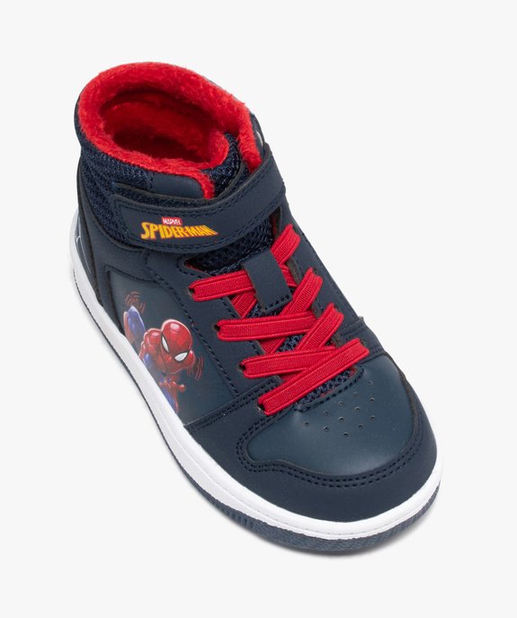Baskets garçon montantes avec col fourré à scratch - Spiderman vue5 - SPIDERMAN - GEMO